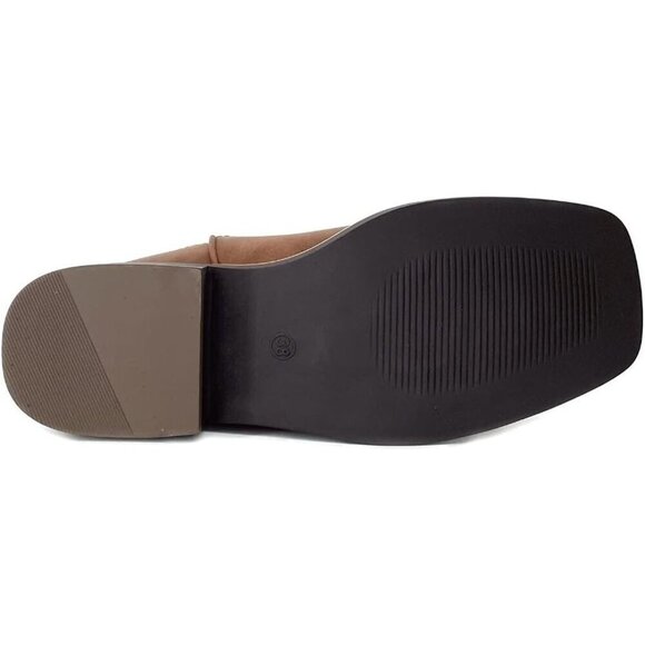 🆕Ladies Brown Embroidered Western Cowboy Boots Mid Calf Square Toe Leather - Picture 9 of 9